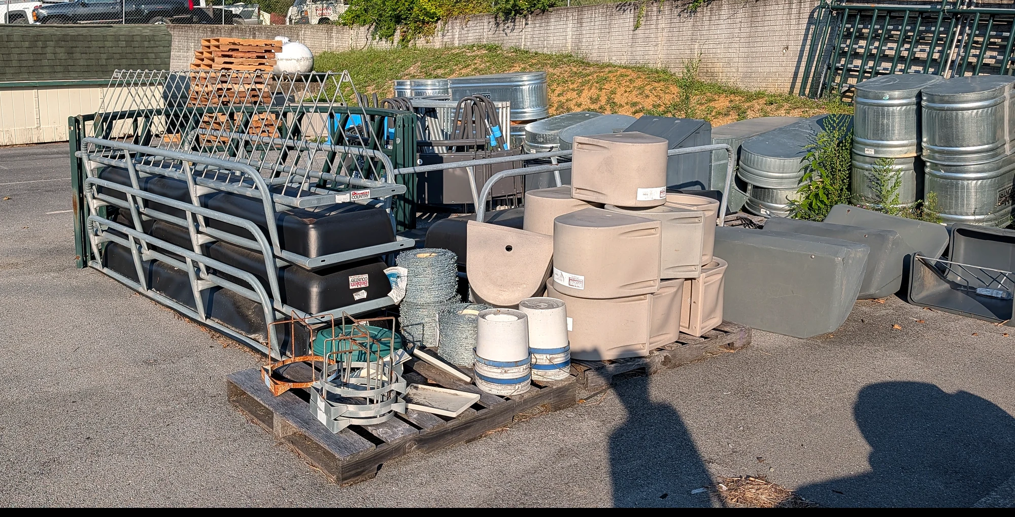 Livestock feeders, troughs and farm equipment photographed at Farm Choice